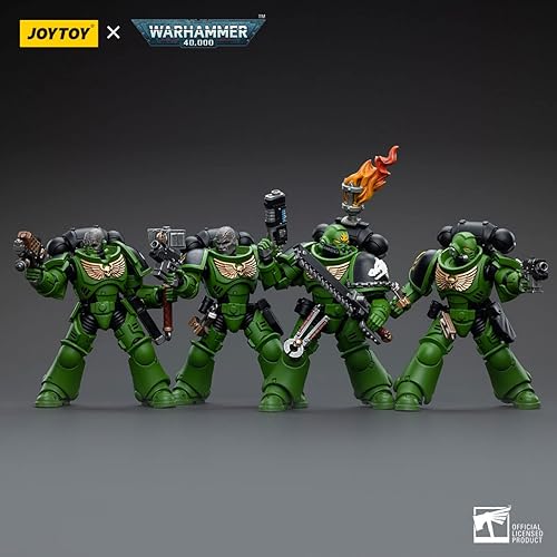 Miniatura 4 de JOYTOY 118 Warhammer 40.000 - Figura de acción Salamanders Intercessors (juego de 4 figuras) Modelo de colección