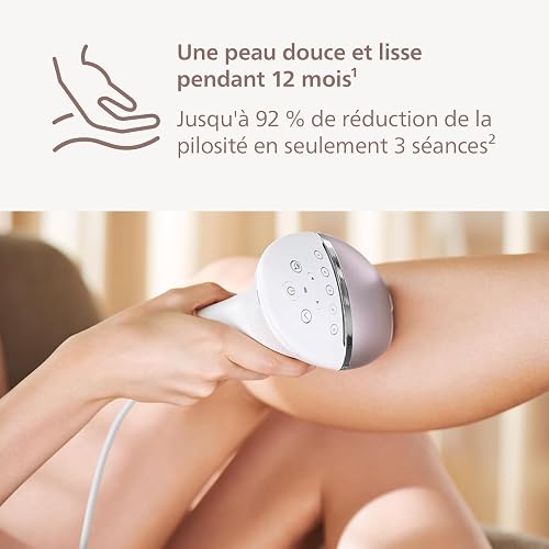 Philips Lumea 8000 Series IPL Hair Removal Device - Laser Hair Removal Alternative, SenseIQ Technology, 4 Attachments for Body, Face, Bikini and Underarms, Satin Compact Pen Trimmer, Model BRI949/00 - 2
