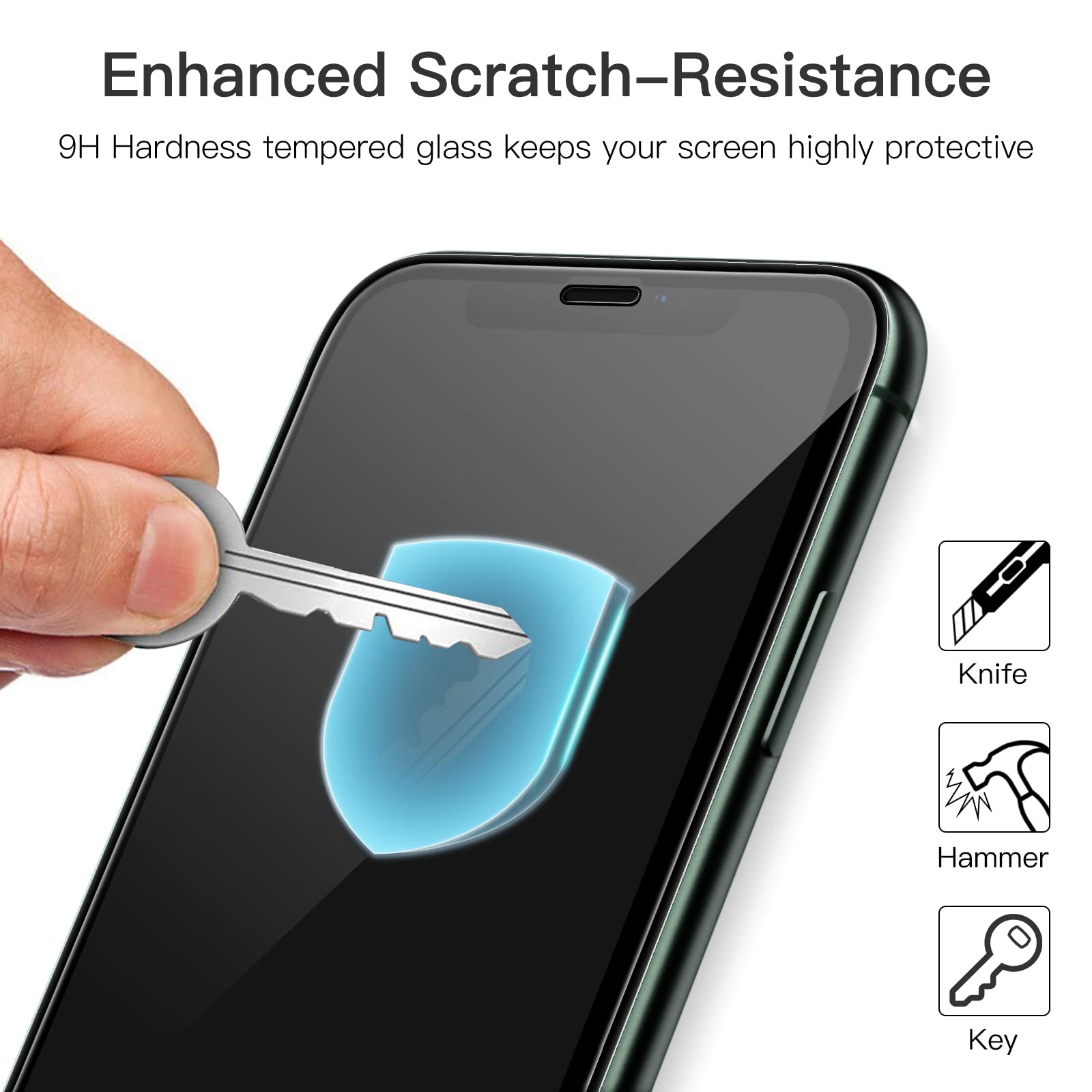 Protection écran Verre Trempé Anti-espion Pour IPhone 11 Pro Max / XS Max (lot De 2) - 9H, Sans Bulles