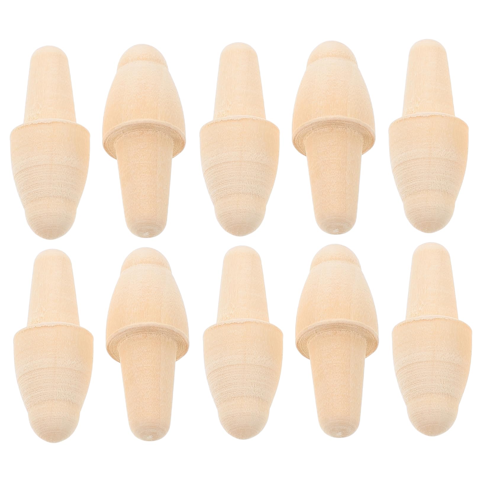 KICHOUSE DIY Boys and Girls Gyro Toys Gyroscope Parts 10pcs Wooden Gyro Axis Accessories