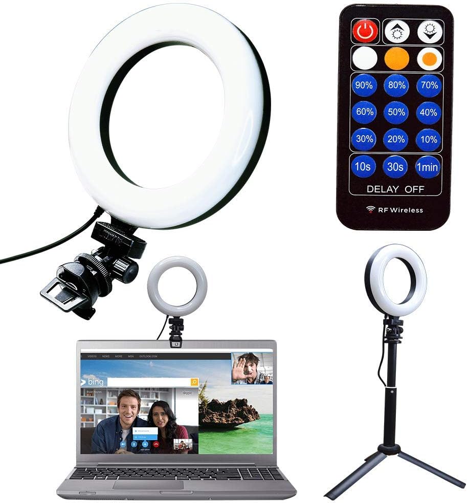 Heart Ring Light for Computer | Laptop (Black Shell Round(3 Light Modes))…