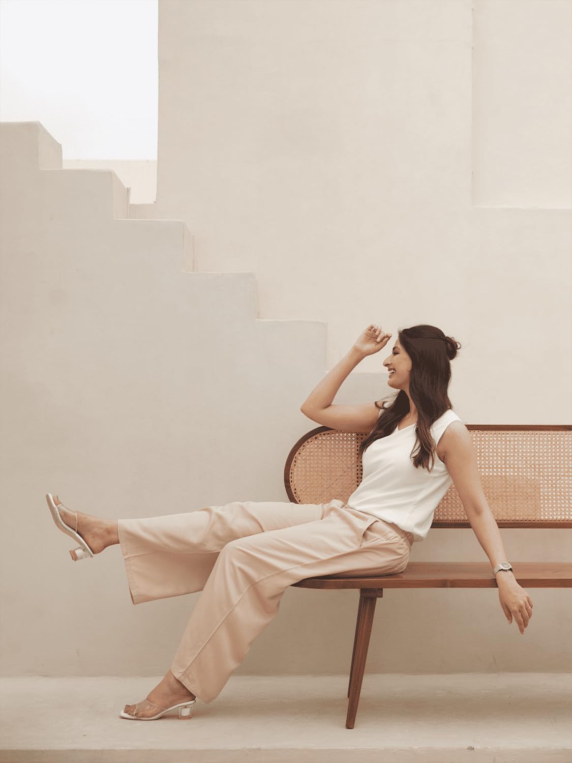 SAADAA Palazzo Pants | Palazzo de ajuste holgado para mujer | Western Fit Palazzo