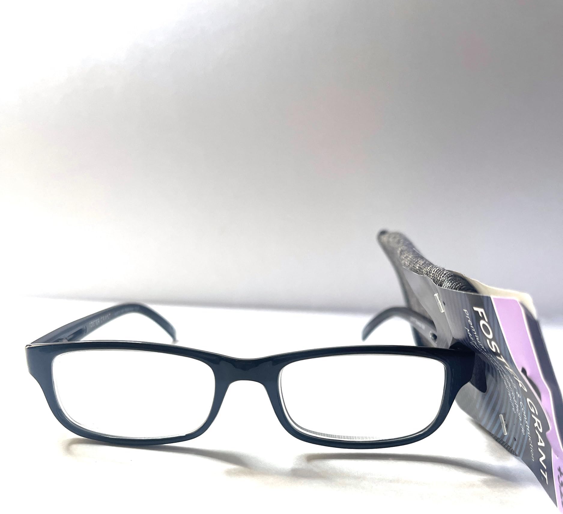 reading glasses, Brandon, black rectangular shape, 3.25