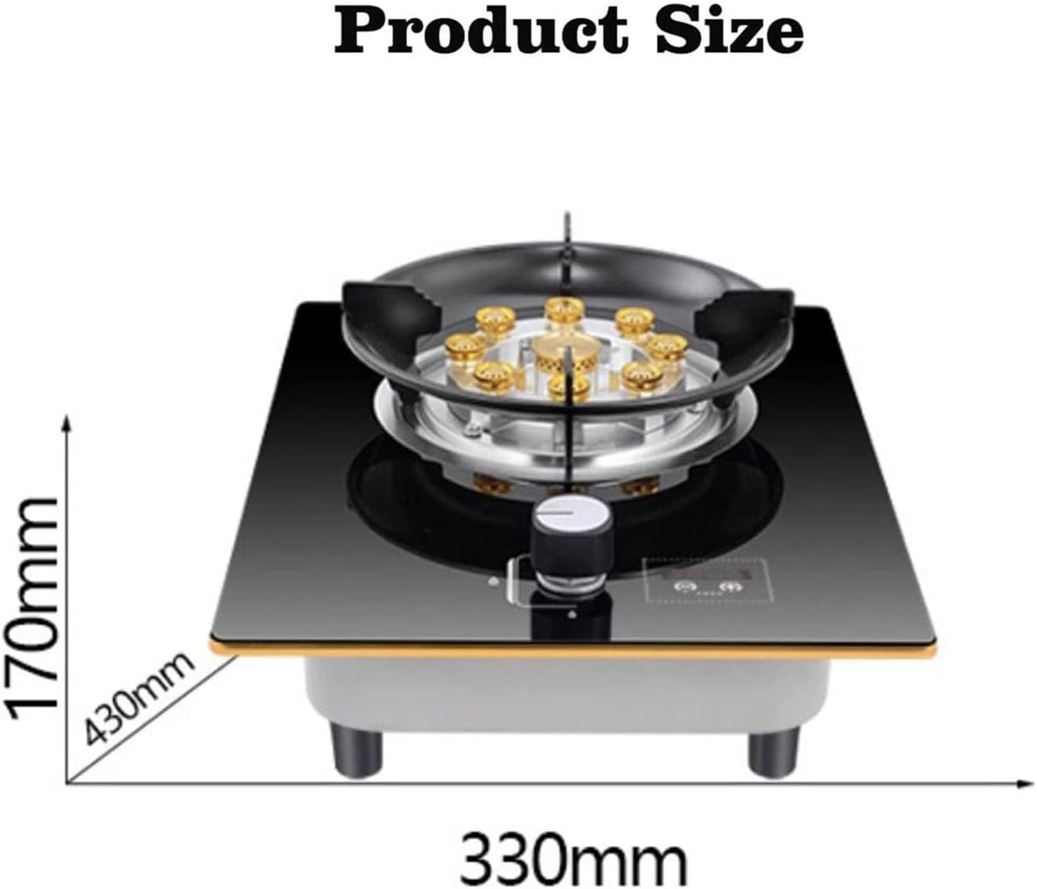Indoor Portable Gas Stove - Single Burner Cooktop Hob, Tempered Glass with Timer Function, Freestanding Camping Outdoor Cooker, Easy To Clean(NG)(Ng)