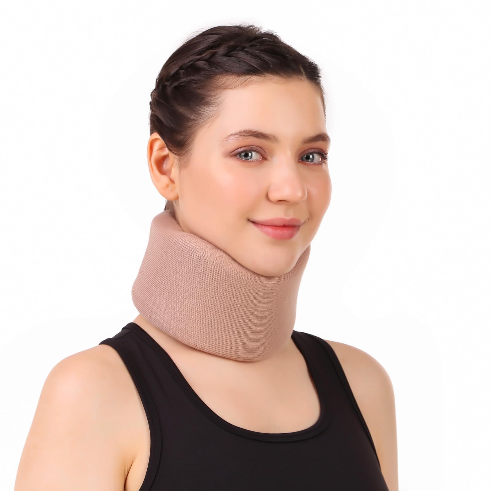 Medilink cervical collar soft - neck support brace for Treating & Rehabilitating Neck, Head or Spine Injuries (Can Be Used During Sleep)(adjustable and hand washable) (LARGE)
