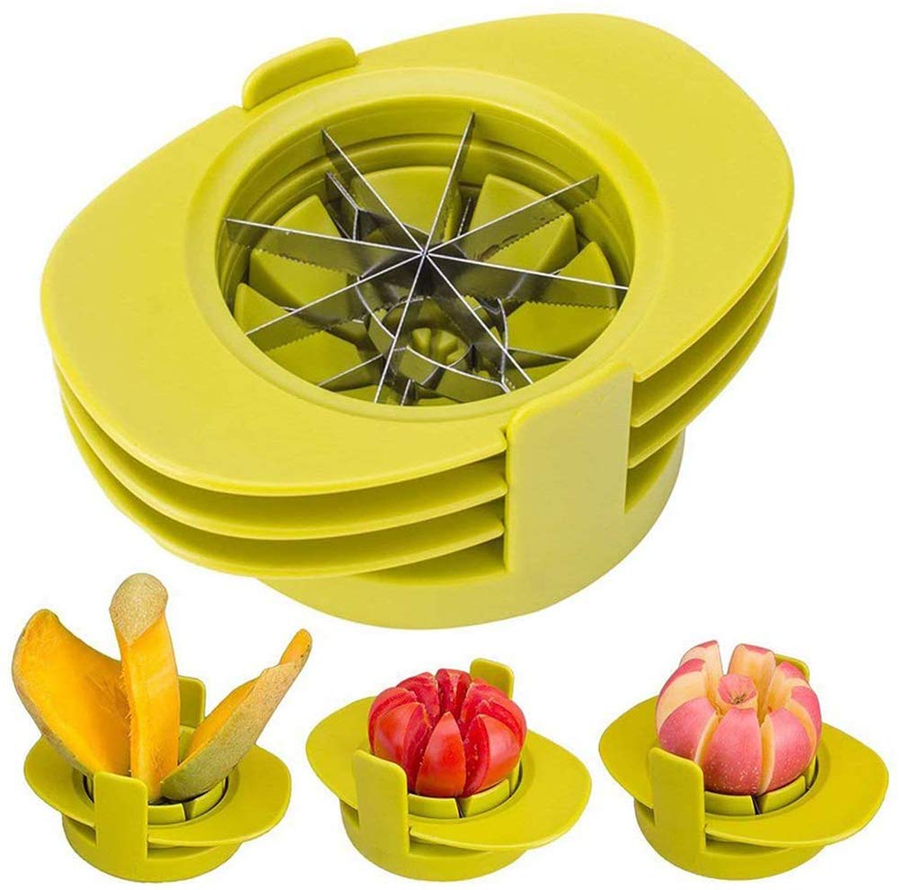 Apple Slicer, 4 In1 Multifunctional Fruit Slicers Set for Fruit Cutter Pear Orange Corer Slicer Tomato Cutter Etc, Stainless Steel Bibetter Kitchen Tool