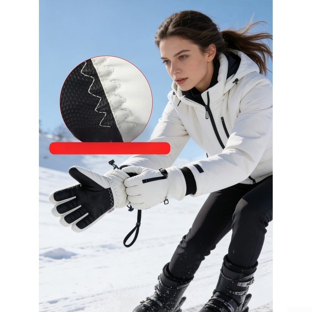 Feegow Guantes de Esquí Impermeables Táctiles Invierno