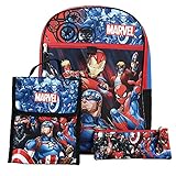 Marvel's Spiderman Multi-Character Backpack and Folding Lunch 6 piece Value Set