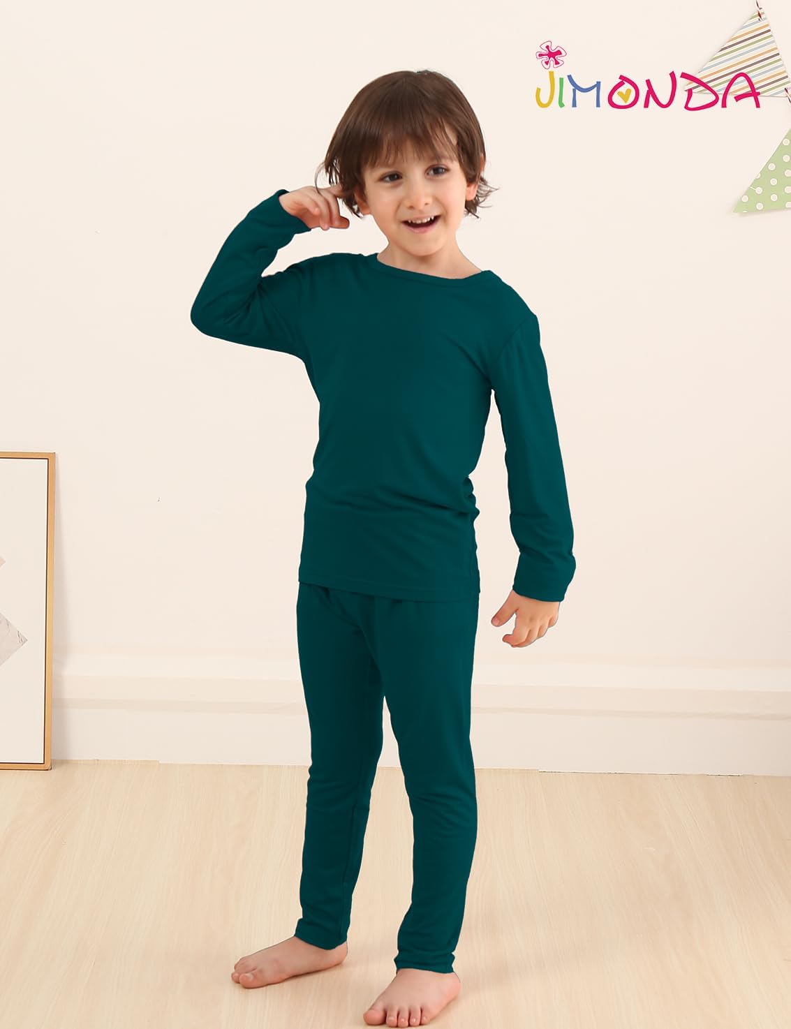 Jimonda Baby Boys Girls Pajama Sets Toddler Long Sleepwear Soft Comfy Jammies 2pcs Viscose PJs 18M-8Y