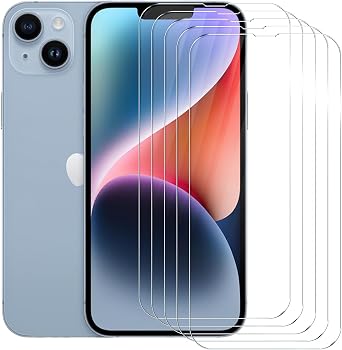Screen Protector for iPhone 13 & iPhone 13 Pro & iPhone 14 & iPhone 16e & iPhone 17e, 5-Pack Clear 9H Tempered Glass Film Cover Sensor Protection Case Friendly for 6.1 inch