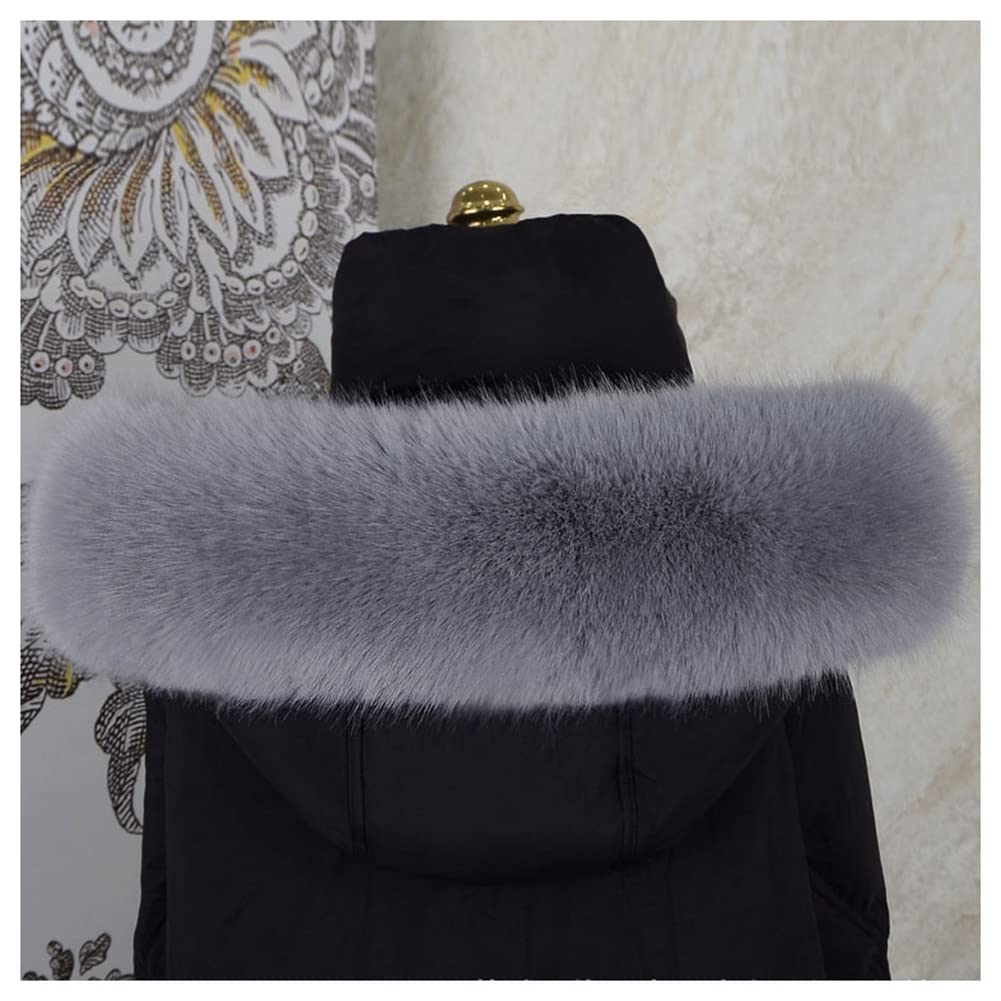 xiatty Faux Fur Kraag Vrouwen Trim Voor Capuchon Vervanging Voor Winter Jas Parka Jassen Unisex Zoals Echt Bont Zacht Pluizig, AARD, 25.6/65CM