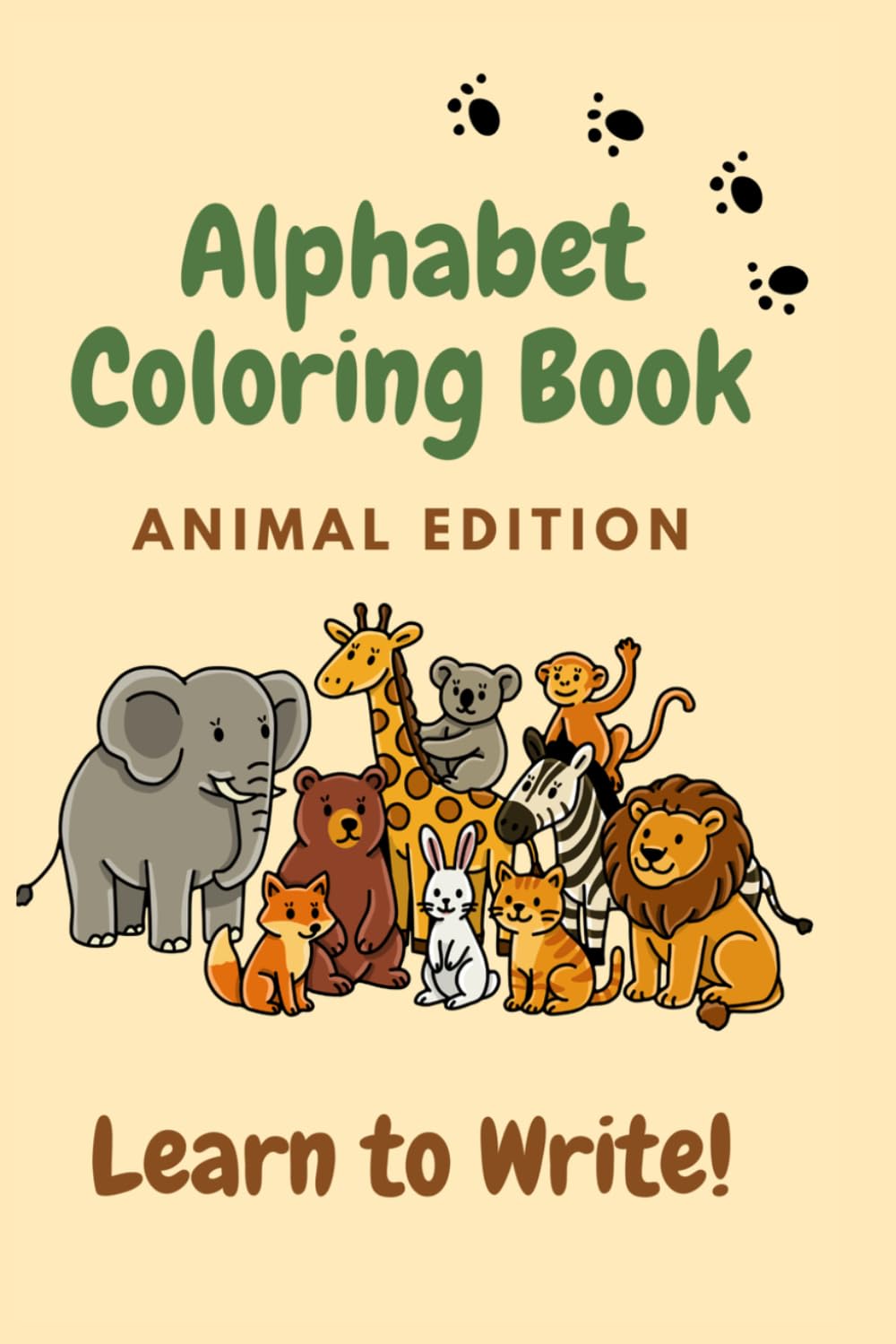 Learn to Write Alphabet Coloring Book: Animal Edition