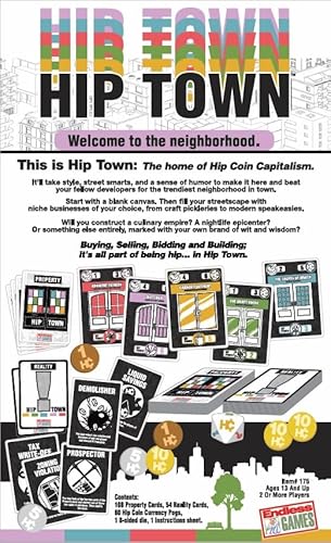Hip Town, jogo divertido e rápido de comércio, lances e construção para criar o bairro mais hippest