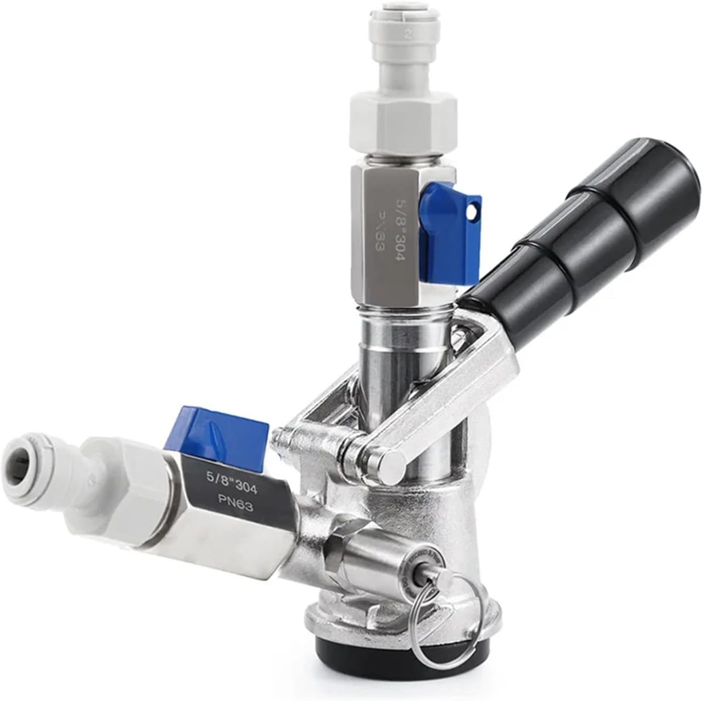 Brewing accessories 304 Stainless Steel Mini Ball Valve,5/8'' NPT Threaded Shut Off Valve Switch for Homebrew Beer Keg Coupler & Magnetic Drive Pump Brewing accessories(B)