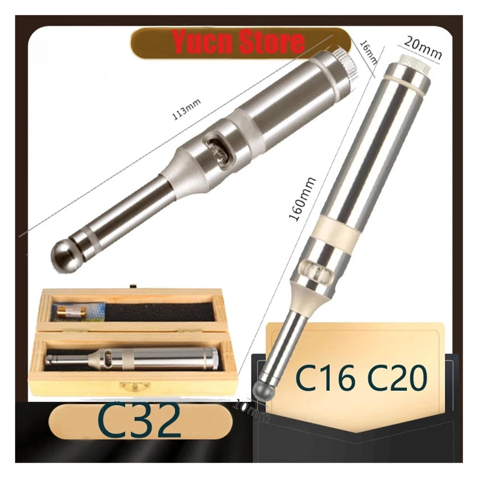 Detektor krawędzi C16 C20 C32 fotoelektryczny czujnik krawędzi czujnik punktu dotykowego maszyna CNC precyzyjny dźwiękowy czujnik krawędzi punktu dotykowego(C16)