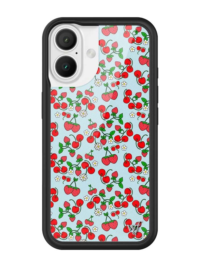 Image of Wildflower Cases - Compatible with iPhone 16 | Protective Black Bumper, 6.5ft Drop Test Certified, Women Owned Small Business | Baby Berries