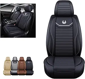 OASIS AUTO Car Seat Covers Premium Waterproof Faux Leather – Universal Fit