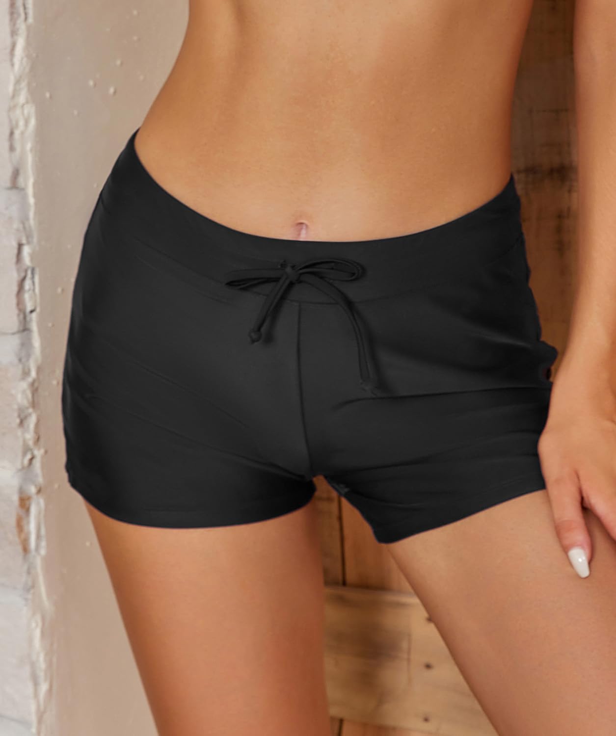SHEKINI Women's Board Shorts Swimsuits Bottoms Tankini Boy Shorts Swimwear Bathing Suit Briefs Beach Trunks with Liner