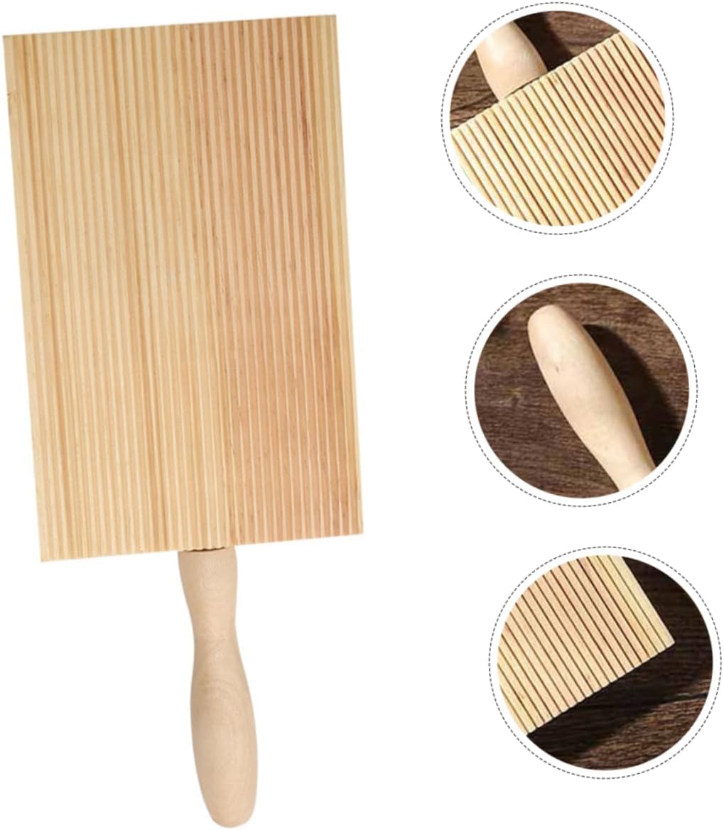 Wood Pasta Board with Ergonomic Handle for Home Pasta Making image 2