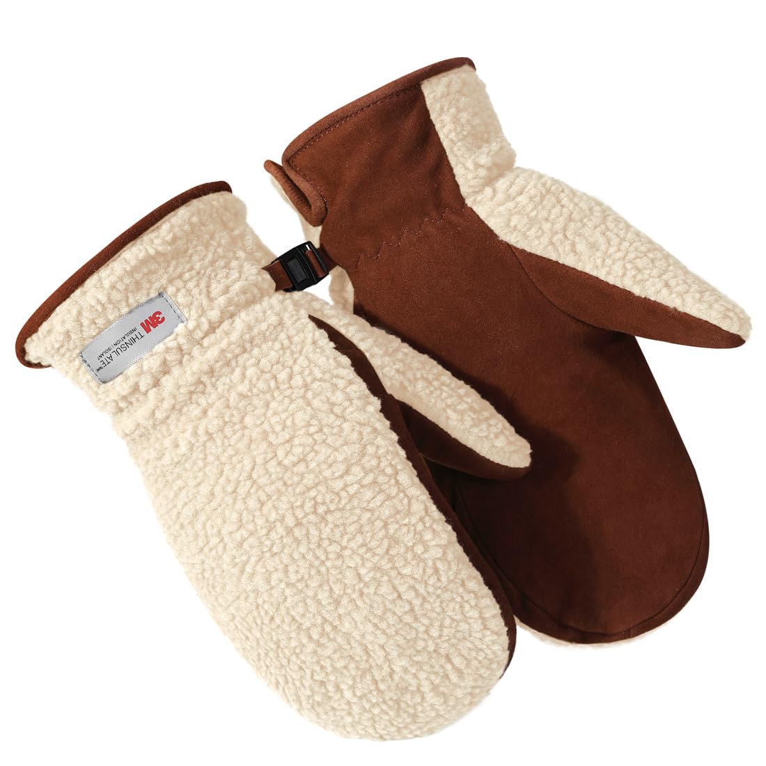 Harssidanzar Gants D'Hiver Homme En Laine Polaire Chaude Doublés Daim - SM045EU