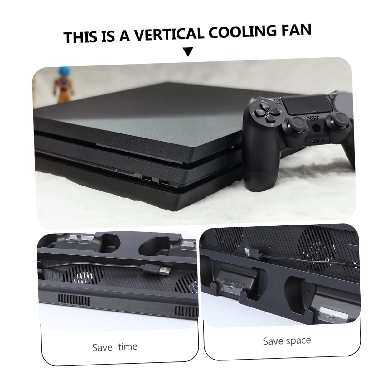 Di Raffreddamento Integrata per Console Stazione di Ricarica Verticale Porte Supporto di Raffreddamento per Dispositivi di Gioco Hub USB per Connessione Mouse e Tastiera