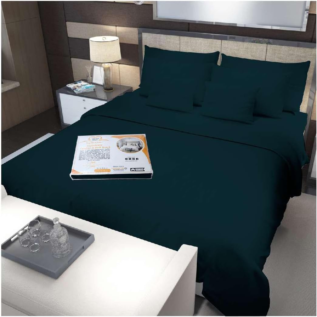 Swan Linen 100% Cotton 400 Thread Count Fitted Sheet Includes 1 Fitted Bed Sheet 160x200+40cm & 2 Pillowcase 50x75cm Deep Pocket Long Staple Cotton Sateen Weave Fits up to 40cm(Light Pink, Queen)