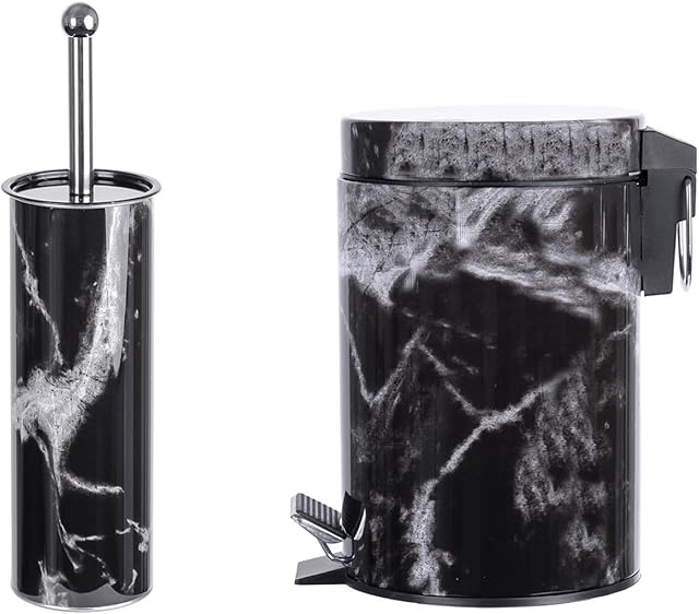 iTrend Black Marble Finish -Bin+Brush
