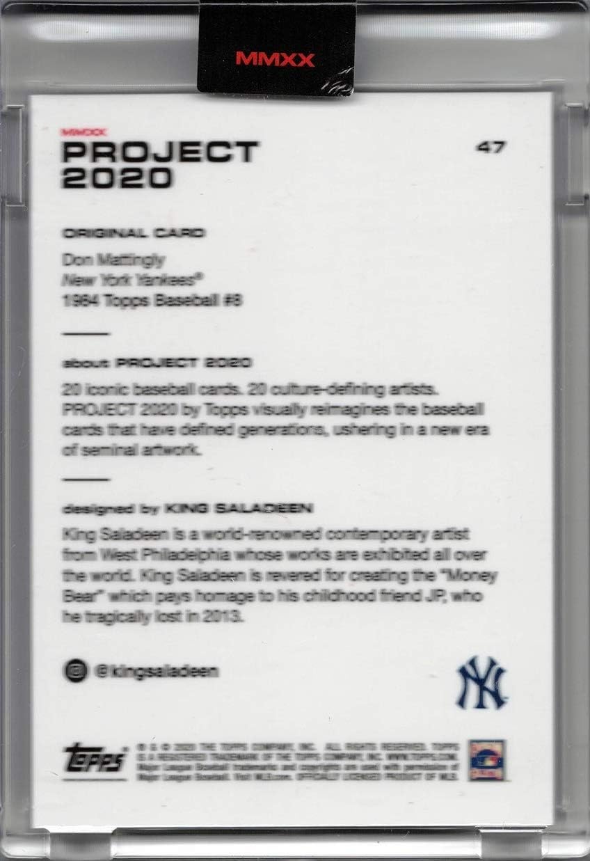 Topps Project 2020 Baseball Card #47 1984 Don Mattingly by King Saladeen - Only 2,763 made!