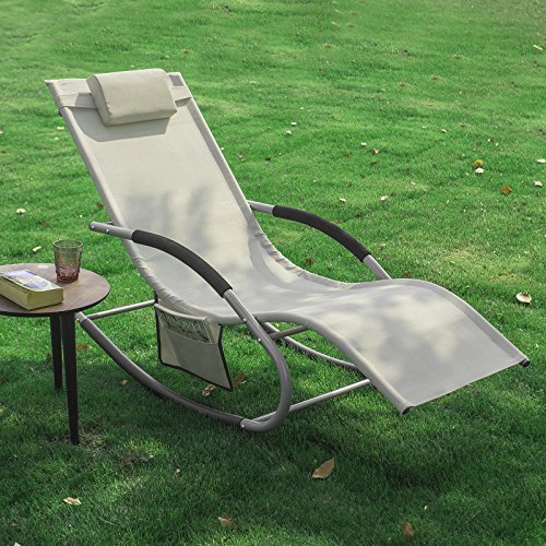 SoBuy® OGS28MI, Outdoor Garden Rocking Chair Relaxing Chair Sun