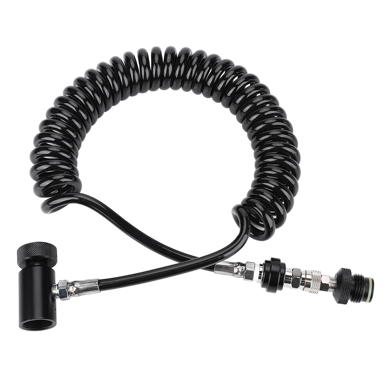 Aoresac Meilleur Tuyau de Bobine à Distance pour Marqueur de Paintball, Connexion Robuste pour Cylindre Pistolet Airsoft, Tuyau à Haut Débit avec Verrouillage Interne Systèmes