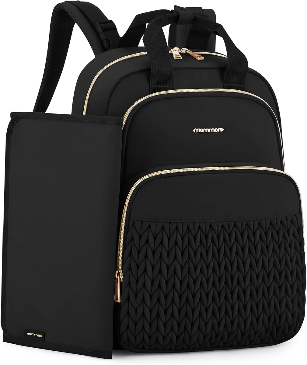 Diaper Bag Backpack, Large Travel Baby Bag for Daily Essentials | Stylish Diaper Backpack for Toddler, Insulated Pockets, Changing Pad & Stroller Straps for Outdoor Trip