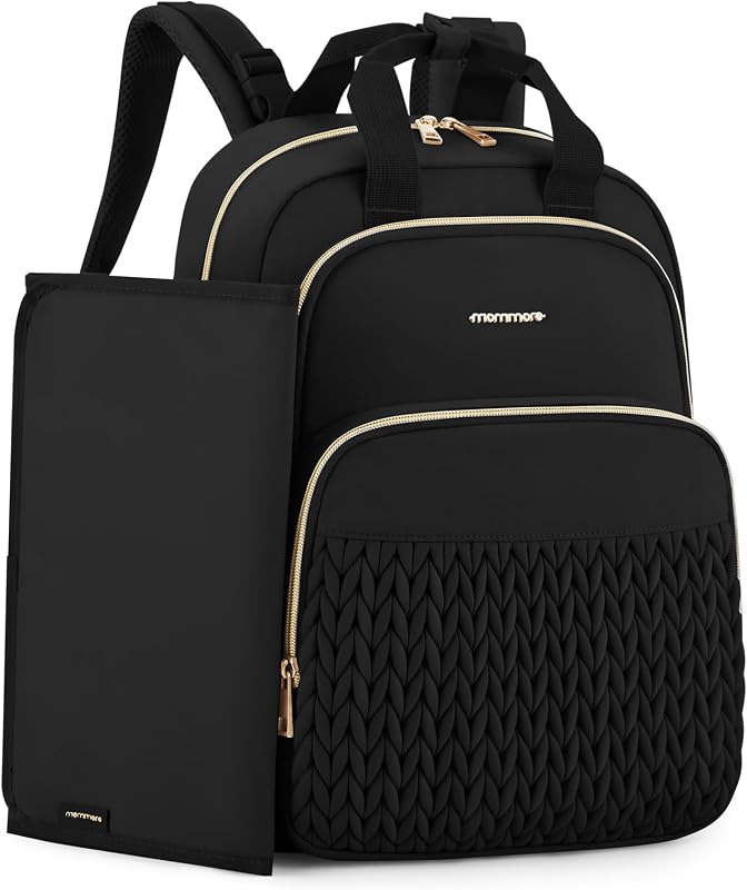 Diaper Bag Backpack, Large Travel Baby Bag for Daily Essentials | Stylish Diaper Backpack for Toddler, Insulated Pockets, Changing Pad & Stroller Straps for Outdoor Trip