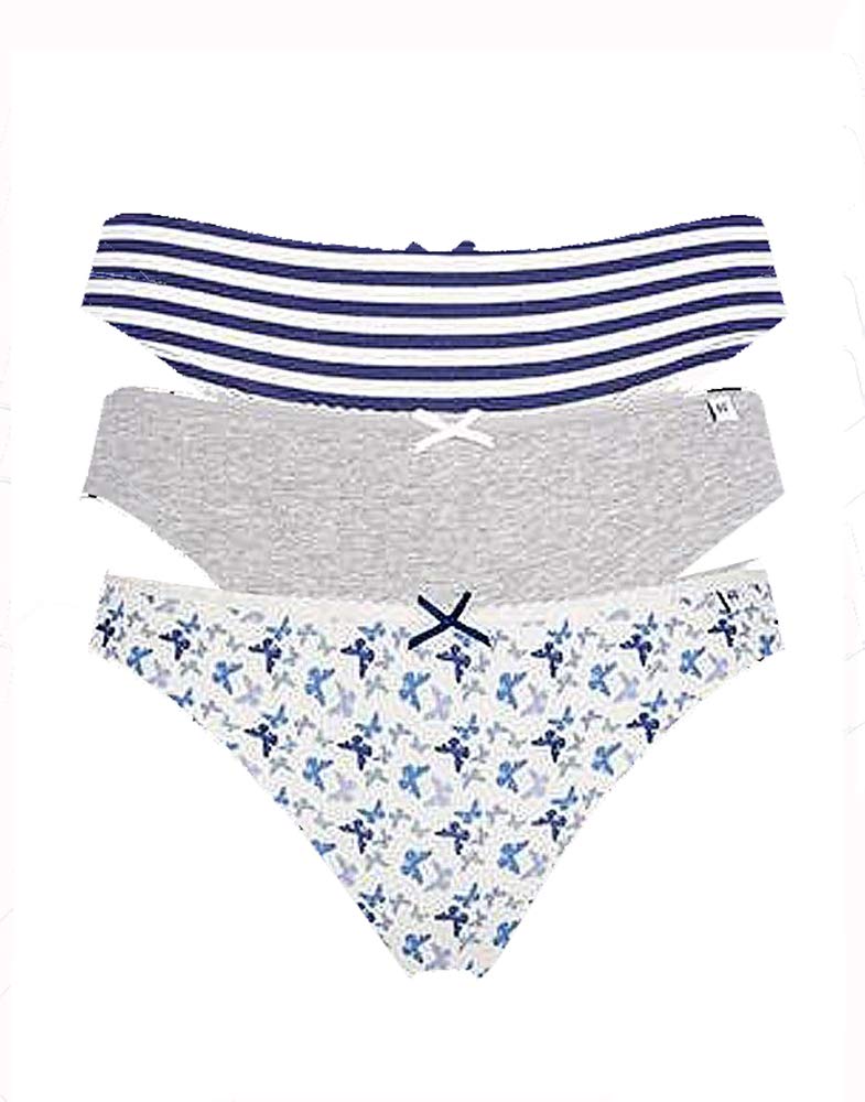 Pretty Polly Women's Alice Brief, Blue (Nnfp Fluttering Print), NA (Manufacturer Size:M)