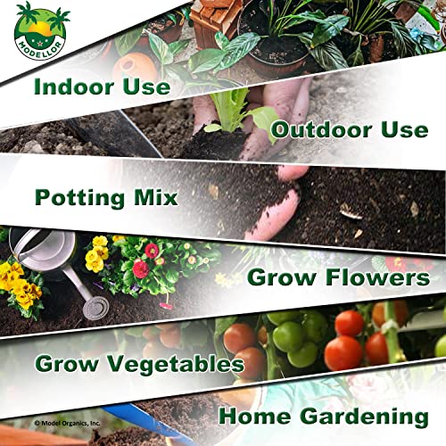 Image of MODELLOR Coco Coir Bricks, 4-Pack (5 lb) - Premium Super Washed, Yields 9 Gallons (36 Quarts), Organic, pH-Balanced Growing Medium for Seed Starting & Gardening