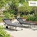 Outsunny 2 Sonnenbäder, 200 cm, mit XXL-Matratze, 9 cm – Gartenliege, neigbar 180 °, flach – Campingbett, faltbar mit 5 Positionen, Belastung 120 kg, Tragegriff und Seitentasche, grau