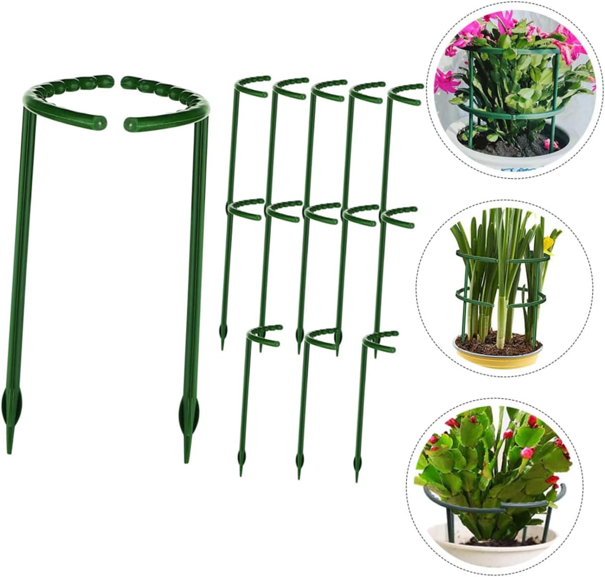 Kisangel 30pcs Garden Trellis Plant Support Sticks for Climbing Tomatoes Roses Morning Glories