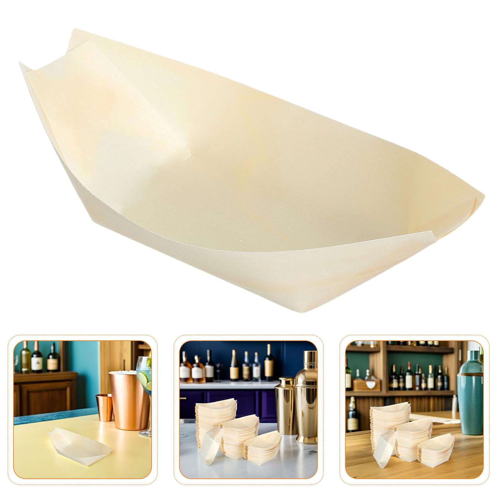 VANZACK Plateau à Sushis Japonerie en Bois de Bateau 135 CM 250 Pièces Assiettes de Service pour Sashimi et Amuse-Bouches Vaisselle Traiteur pour Réceptions et Apéritifs
