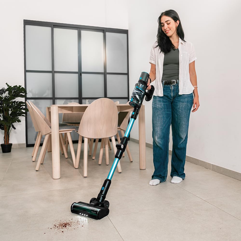 Cecotec Aspiradora Escoba sin Cable Conga Rockstar 3500 Storm Pet Flex. 500W, 150AW, Autonomía 70mins en Modo Eco, Cepillo Antienredos, Tubo Flexible, Cepillo Animales, Accesorios Muebles y Esquinas