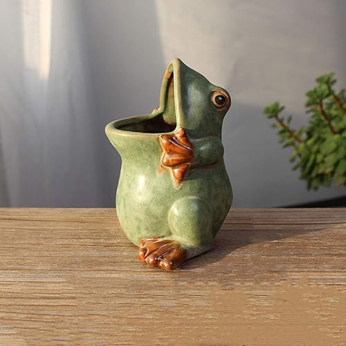 Miniatura 4 de YOURNELO Creative Frog Ceramics - Macetas para suculentas (tamaño grande)