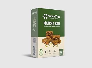 Natural True Bar, 100% Organic, 0g Sugar, 4g Protein, Gluten-Free, High Nutrition Green Buckwheat, 7 Bars (7 Bars, Prune Bar)