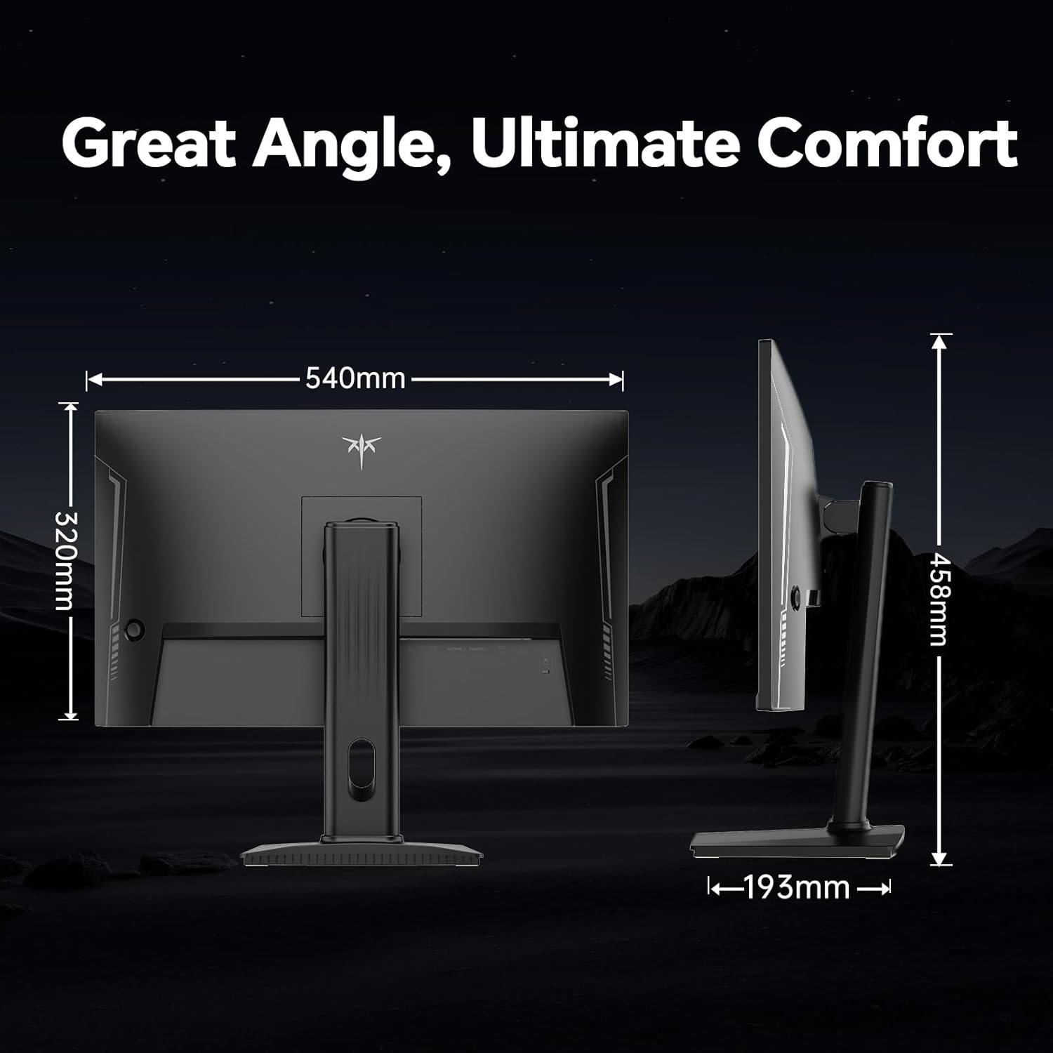 KTC 24 inch Gaming Monitor QHD 180Hz, Fast IPS 1440p Computer Monitor, Up to 185Hz, 1ms, G-Sync/FreeSync, HDR400, Height Adjustable, 2 x HDMI, 1 x DP H24T7 23.8-inch QHD 185Hz FastIPS Black image 7 of 9 B0F7QKTGQS