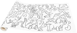 VILLCASE Póster Gigante Para Colorear Hojas Para Colorear Diseño Seguro Para Bebés Lienzo Grande Tema Dinosaurios