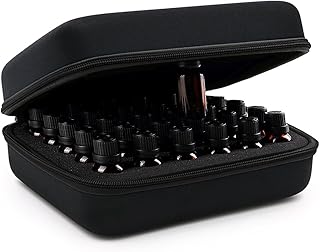 Hipiwe Hard Shell Essential Oil Carrying Case 30 Bottles EVA Essential Oils Storage Bag - Perfect for Essential Oils Bottle with Foam Insert (Black - New)