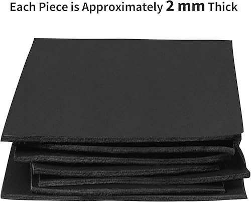 Miniatura 2 de Ringsun Restos de cuero negro, cuero de grano completo de 0.079 pulgadas para herramientas de manualidades, 1 libra