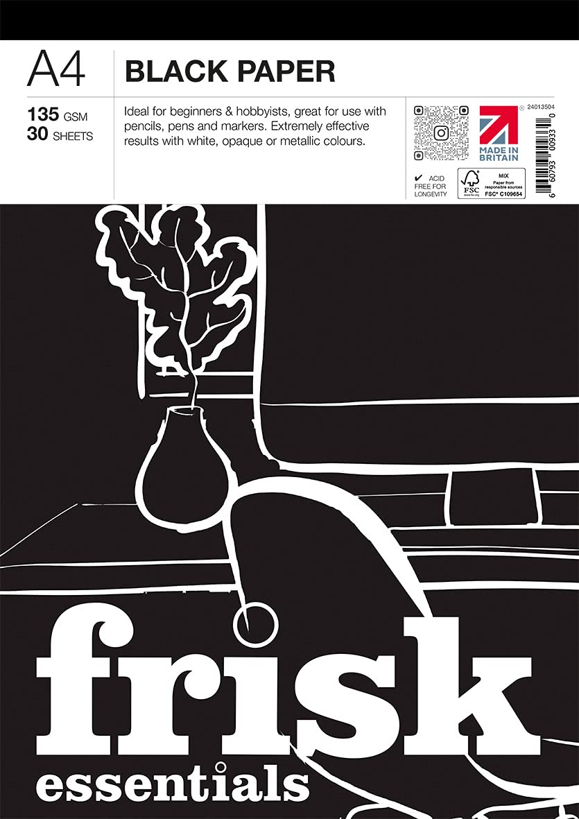 Frisk Black Essentials Paper Pad A4
