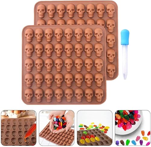 Miniatura 8 de STOBOK 1 juego de moldes para pasteles de Halloween, molde de silicona para hornear, moldes de silicona para galletas de calavera, molde