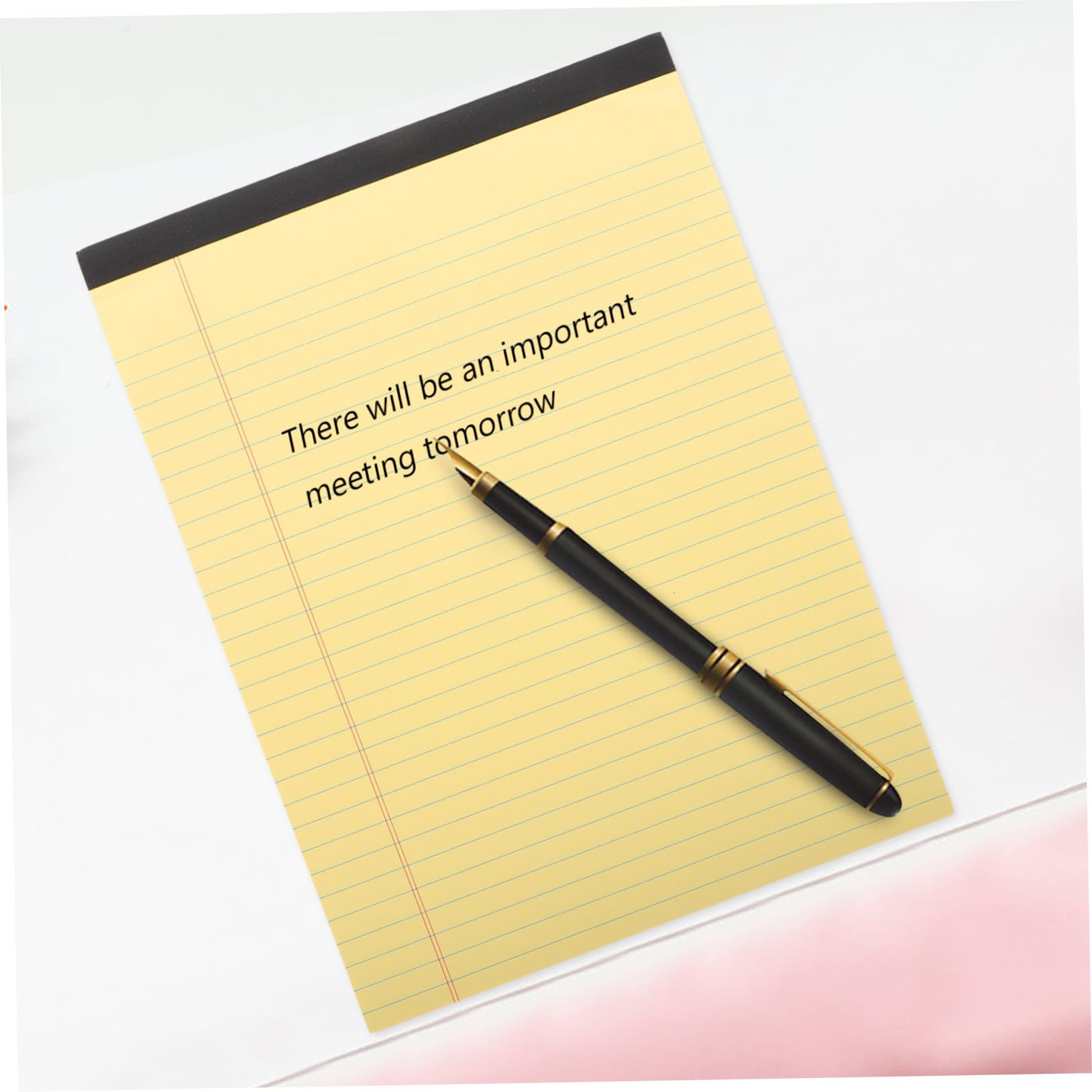 Lurrose Blocco Note A4 214x295mm Giallo 6 Pezzi Con Pagine Strappabili, Quaderno Per Appunti Di Lavoro e Scuola Con Sezione Organizzata Per Studenti e Professionisti