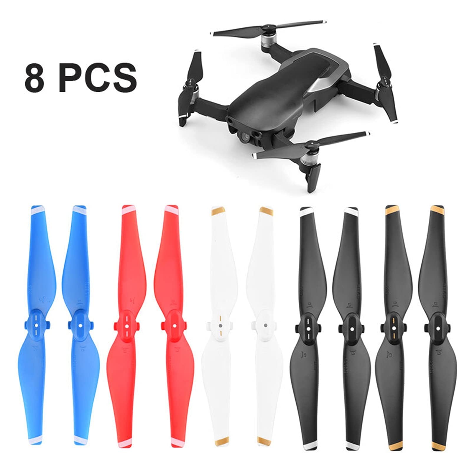 8PCS 5332s śmigła drona szybkozłączka ostrza 5332 śmigła | zamienne akcesoria części zamienne złoty czarny czerwony niebieski biały, dla DJI