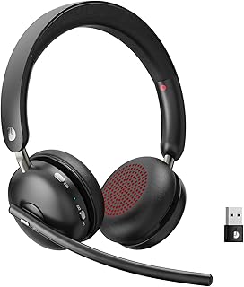 Wireless Headset with Mic for Work, Bluetooth 5.3 Headset...