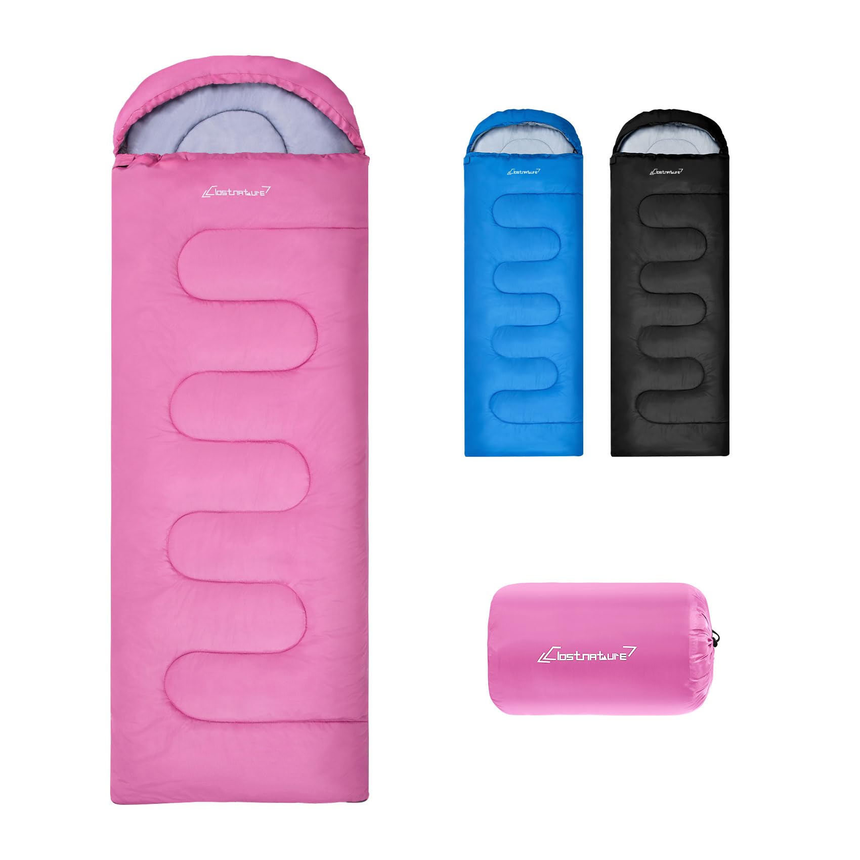 Clostnature Sleeping Bag for Adults and Kids - Lightweight Sleeping Bags for Camping, Compact 3 Season Ultralight Design, Warm and Wide Fit for Single Use, Ideal for Girls, Boys, Hiking, Backpacking